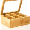 Bambuswald© Houten Theedoos Met 6 Vakken Gemaakt Van 100% Duurzame Bamboe 2 Bambuswald© Houten Theedoos Met 6 Vakken Gemaakt Van 100% Duurzame Bamboe -Beste Koffie Winkel 1038x1200
