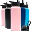 Thermosfles - Pastel Pink - 1 Liter - Extra Dop Met Rietje & Drinktuit - Thermosflessen - Isoleerfles - BPA Vrij - Lekvrij - Thermosfles 1 Liter - Isoleerfles 1 Liter - Thermoskan - Isoleerbeker - Thermosbeker -Beste Koffie Winkel 1063x1200 3