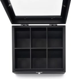 Bredemeijer - Theedoos 6-vaks Venster Bamboe Zwart 6 Bredemeijer - Theedoos 6-vaks Venster Bamboe Zwart -Beste Koffie Winkel 1075x1200