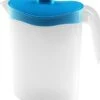 Waterkan/sapkan Met Blauw Deksel 1,5 Liter 9 X 21 X 23 Cm Kunststof - Compact Formaat Schenkkan Die In De Koelkastdeur Past - Sapkannen/waterkannen/schenkkannen/limonadekannen -Beste Koffie Winkel 1077x1200 3