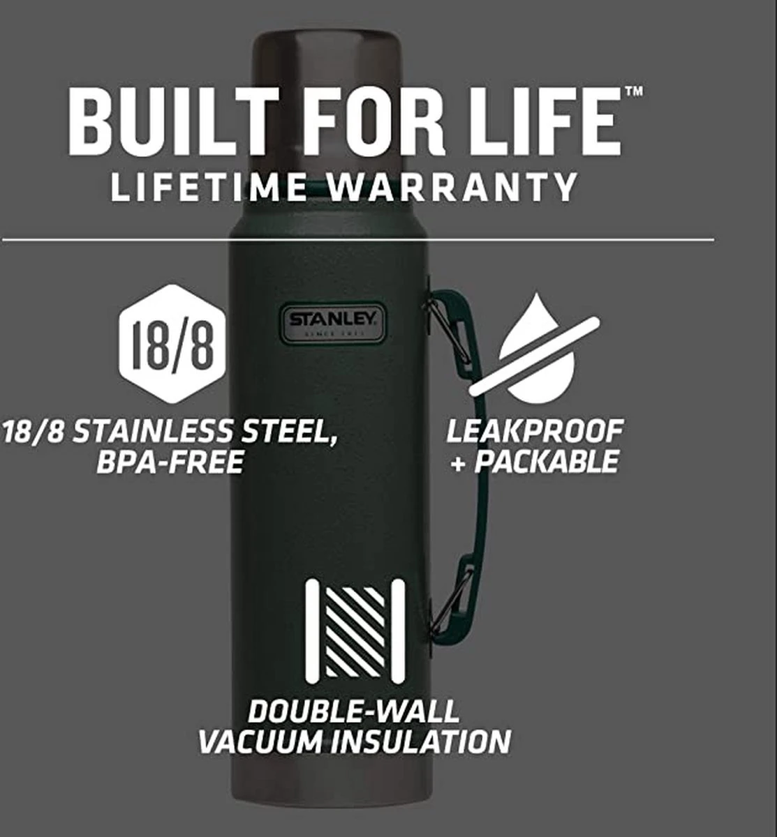 Stanley Classic Trigger-Action Thermosfles - 0.35L- Nightfall 16 Stanley Classic Trigger-Action Thermosfles - 0.35L- Nightfall - Afbeelding 14