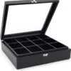 Bredemeijer - Theedoos 12-vaks Venster Bamboe Zwart -Beste Koffie Winkel 1135x1200