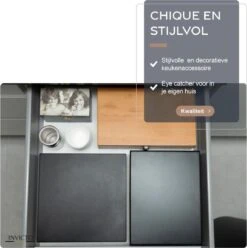 Invicto Products Theedoos 6 Vaks - Ruimte Voor 120 Theezakjes - Bamboe - Anti Slip En Anti Kras - Zwart -Beste Koffie Winkel 1197x1200 4