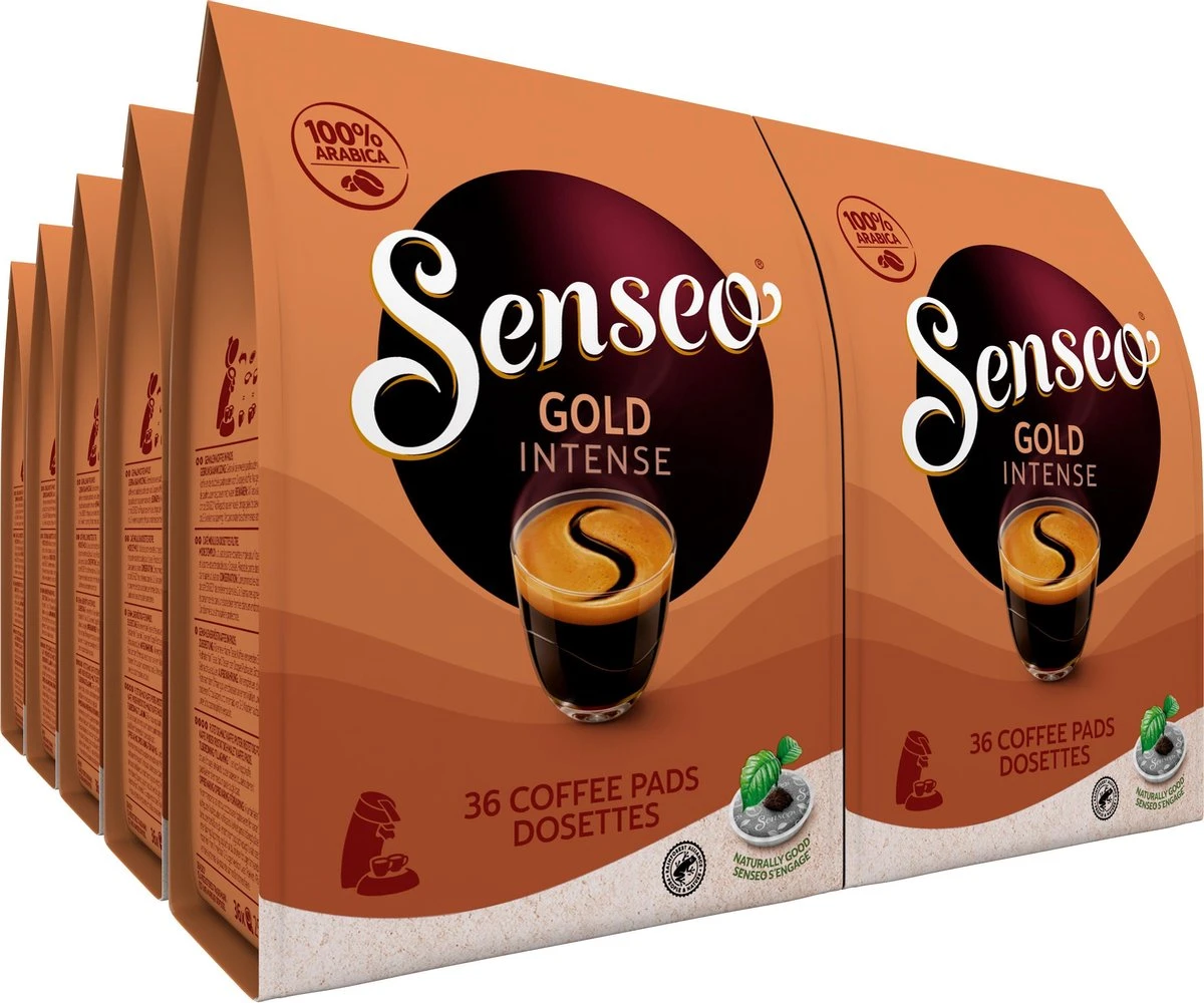Senseo Gold Intense Koffiepads - 7/9 Intensiteit - 4 X 36 Pads 3 Senseo Gold Intense Koffiepads - 7/9 Intensiteit - 4 X 36 Pads