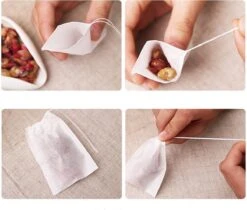 Merkloos Lege Theezakjes | 100 STUKS| 5,5 X 7 Cm Theefilters |Heerlijke Zelfgemaakte Thee | High Tea Party Met Vrienden -Beste Koffie Winkel 1200x1020