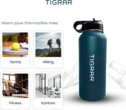 Tigrar - Waterfles - Drinkfles - Thermosfles 1 Liter Dubbelwandig - RVS - (Staal) Blauw - Incl. Extra Dop 3 Rietjes En Reiniger 15 Tigrar - Waterfles - Drinkfles - Thermosfles 1 Liter Dubbelwandig - RVS - (Staal) Blauw - Incl. Extra Dop 3 Rietjes En Reiniger -Beste Koffie Winkel 1200x1044 1
