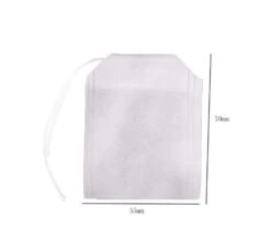 Merkloos Theezakjes - Voor Losse Thee - Leeg - Filter - Zeef - Wit - 50 Stuks - 7 X 5,5CM -Beste Koffie Winkel 1200x1063