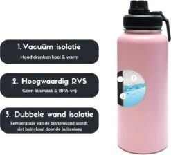 Thermosfles - Pastel Pink - 1 Liter - Extra Dop Met Rietje & Drinktuit - Thermosflessen - Isoleerfles - BPA Vrij - Lekvrij - Thermosfles 1 Liter - Isoleerfles 1 Liter - Thermoskan - Isoleerbeker - Thermosbeker 14 Thermosfles - Pastel Pink - 1 Liter - Extra Dop Met Rietje & Drinktuit - Thermosflessen - Isoleerfles - BPA Vrij - Lekvrij - Thermosfles 1 Liter - Isoleerfles 1 Liter - Thermoskan - Isoleerbeker - Thermosbeker -Beste Koffie Winkel 1200x1090 1