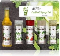 Monin Cadeau 10 Smaken Geschenkverpakking + Cocktailverpakking VOORDEEL PACK 10 Flesjes 5cl -Beste Koffie Winkel 1200x1110 2