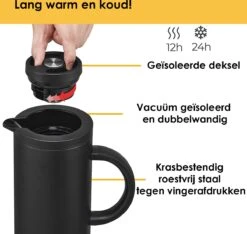 Silberthal - Thermoskan - 1 L - Dubbelwandig - Isoleerkan - Thermofles Koud En Warm - Cadeau -Beste Koffie Winkel 1200x1139