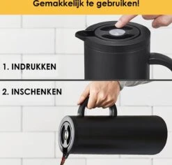 Silberthal - Thermoskan - 1 L - Dubbelwandig - Isoleerkan - Thermofles Koud En Warm - Cadeau -Beste Koffie Winkel 1200x1148 3