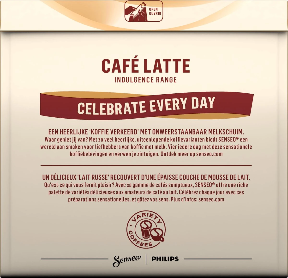 Senseo Café Latte Koffiepads - 2/9 Intensiteit - 4 X 8 Pads 4 Senseo Café Latte Koffiepads - 2/9 Intensiteit - 4 X 8 Pads - Afbeelding 2