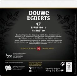 Douwe Egberts Espresso Ristretto (12) - 10 X 20 Koffiecups 11 Douwe Egberts Espresso Ristretto (12) - 10 X 20 Koffiecups -Beste Koffie Winkel 1200x1186 4