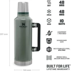 Stanley The Legendary Classic Bottle 1,40L - Thermosfles - Hammertone Green -Beste Koffie Winkel 1200x1198 11