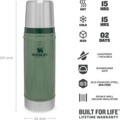Stanley The Legendary Classic Bottle 0,47L - Thermosfles - Hammertone Green -Beste Koffie Winkel 1200x1199