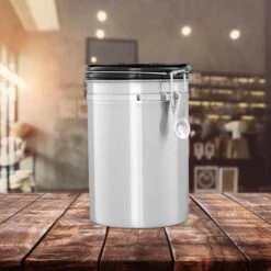 Relaxdays Voorraadbus Koffie - Koffieblik - Luchtdicht - Koffiebus - Zilver - Metaal Groot -Beste Koffie Winkel 1200x1200 139