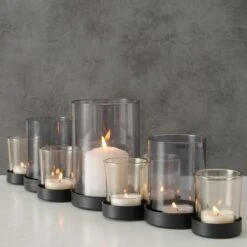Theelichthouder Zwart Metaal / Glas. Set Van 9 -Beste Koffie Winkel 1200x1200 17