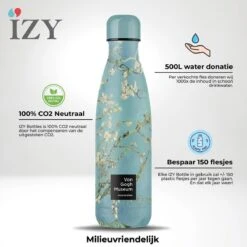IZY Bottles X Van Gogh Museum - Amandelbloesem | 500 ML | Thermosfles | Drinkfles | Waterfles | Schoolfles | Isoleerfles | Beker | Drinkbeker | Koud | Warm | Fles | Back To School | 500ml -Beste Koffie Winkel 1200x1200 194