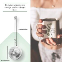 Theezeef Met Handvat Inclusief Lekplaatje - Set Van 2 Stuks - Thee Ei Voor Losse Thee - Theefilter Voor Losse Thee - Thee Infuser -Beste Koffie Winkel 1200x1200 24
