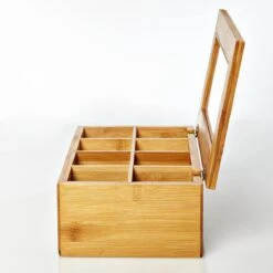 Lumaland Cuisine - Theedoos Van Bamboe - Theebox Met 8 Vakken - Duurzam Decoratief Materiaal - Ca. 28 X 16 X 9 Cm -Beste Koffie Winkel 1200x1200 28