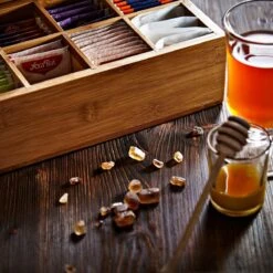 Lumaland Cuisine - Theedoos Van Bamboe - Theebox Met 8 Vakken - Duurzam Decoratief Materiaal - Ca. 28 X 16 X 9 Cm -Beste Koffie Winkel 1200x1200 30