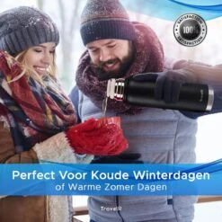 TravelR Thermosfles - Thermoskan - Drinkfles - Isoleerfles - BPA Vrij - Roestvrij Staal - 750 ML - Mat Zwart -Beste Koffie Winkel 1200x1200 357