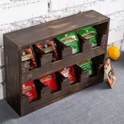 Theedoos - Gebrand Hout - 8 Vaks (~90 Zakjes) - Duurzaam - Compact Design - 32x8x22 Cm - Cadeautip 9 Theedoos - Gebrand Hout - 8 Vaks (~90 Zakjes) - Duurzaam - Compact Design - 32x8x22 Cm - Cadeautip -Beste Koffie Winkel 1200x1200 39