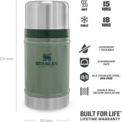 Stanley The Legendary Classic Food Jar 0,7L - Thermosfles - Hammertone Green -Beste Koffie Winkel 1200x1200 390