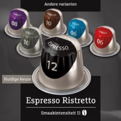Douwe Egberts Espresso Ristretto (12) - 10 X 20 Koffiecups 12 Douwe Egberts Espresso Ristretto (12) - 10 X 20 Koffiecups -Beste Koffie Winkel 1200x1200 474