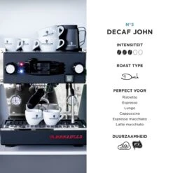 Aroma Club - Cafeïnevrije Koffiebonen 1KG - No. 5 Decaf John - Koffie Intensiteit 3/5 -Beste Koffie Winkel 1200x1200 495