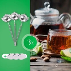 Theezeef Met Handvat Inclusief Lekplaatje - Set Van 3 Stuks - Thee Ei Voor Losse Thee - Theefilter Voor Losse Thee - Thee Infuser -Beste Koffie Winkel 1200x1200 61