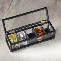 Riviera Maison Theedoos - Urban Loft Tea Box - Zwart -Beste Koffie Winkel 1200x1200 74