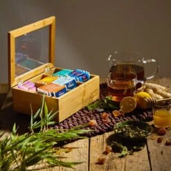 Bambuswald© Houten Theedoos Met 6 Vakken Gemaakt Van 100% Duurzame Bamboe -Beste Koffie Winkel 1200x1200 95