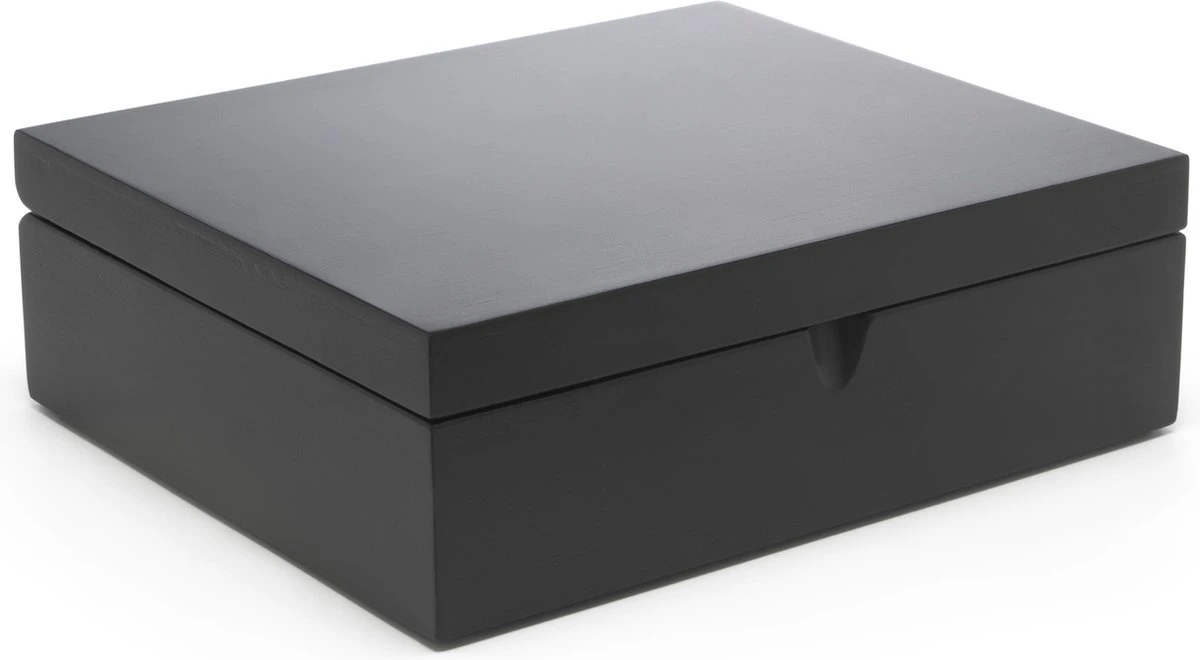 Bredemeijer Theedoos 6 Vaks Gesloten Bamboe Zwart 4 Bredemeijer Theedoos 6 Vaks Gesloten Bamboe Zwart - Afbeelding 2