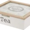 Excellent Houseware MDF En Beechwood Houten Theedoos Wit 9-vaks 24 X 24 X 7 Cm - Theedozen/theekisten -Beste Koffie Winkel 1200x679 1