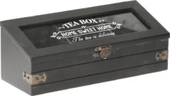 Excellent Houseware Houten Theedoos/theekist Met 3 Vakken - 24 X 9 X 9 Cm - Antraciet - Theedozen -Beste Koffie Winkel 1200x679