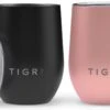 TIGR Cups - Drinkbekers - Thermosbekers - RVS - Set Van 2 - 350ml - Zwart/Rosé Goud -Beste Koffie Winkel 1200x745 1