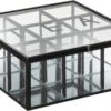 Theedoos/theekist Industrieel Zwart 9-vaks 18,5 X 17,5 Cm Van Glas/metaal - Theezakjes Doos/kist -Beste Koffie Winkel 1200x758