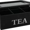 Merkloos Theekist - Zwart - Hout 9-Vaks - Glazen Deksel - Theedoos -Beste Koffie Winkel 1200x791 2