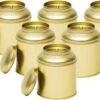 Merkloos Theeblik Goud Met Aroma Deksel 100 Gram | 6 Stuks -Beste Koffie Winkel 1200x804