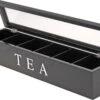 Merkloos Theedoos Theekist Zwart Met 6 Vakken 1 Merkloos Theedoos Theekist Zwart Met 6 Vakken -Beste Koffie Winkel 1200x867