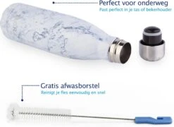 TIGR The Original - Drinkfles - Thermosfles - RVS - 500ml - Marmer - Met Afwasborstel -Beste Koffie Winkel 1200x874
