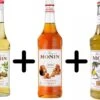 Monin Koffiesiroop VOORDEELPACK Vanille 25cl + Hazelnut 25cl + Caramel 25cl Set 3 Flessen -Beste Koffie Winkel 1200x926 1