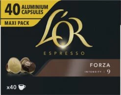 L'OR Espresso Forza Koffiecups - Intensiteit 9/12 - 4 X 40 Capsules -Beste Koffie Winkel 1200x942 1