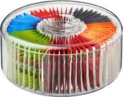 Mepal - Theedoos Rond - Transparant - 6 Vakken - Opbergdoos - Theekist -Beste Koffie Winkel 1200x948