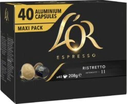 L'OR Espresso Ristretto Koffiecups - Intensiteit 11/12 - 4 X 40 Capsules -Beste Koffie Winkel 1200x989 2