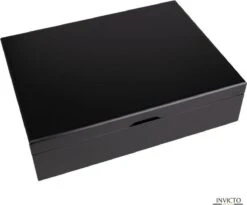 Invicto Products Theedoos 6 Vaks - Ruimte Voor 120 Theezakjes - Bamboe - Anti Slip En Anti Kras - Zwart -Beste Koffie Winkel 1200x996