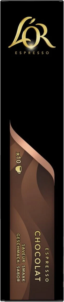 L'OR Espresso Chocolat Koffiecups - 10 X 10 Capsules -Beste Koffie Winkel 257x1200