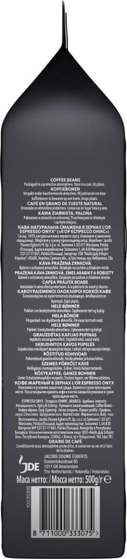 L'OR Espresso Onyx Koffiebonen (12) - 4 X 500 Gram -Beste Koffie Winkel 273x1200