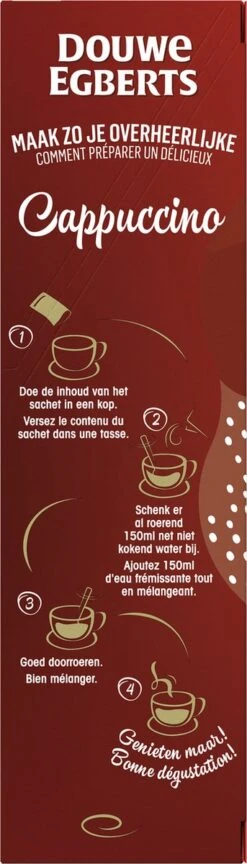 Douwe Egberts Verwenkoffie Cappuccino Oploskoffie - 5 X 10 Zakjes -Beste Koffie Winkel 343x1200 1